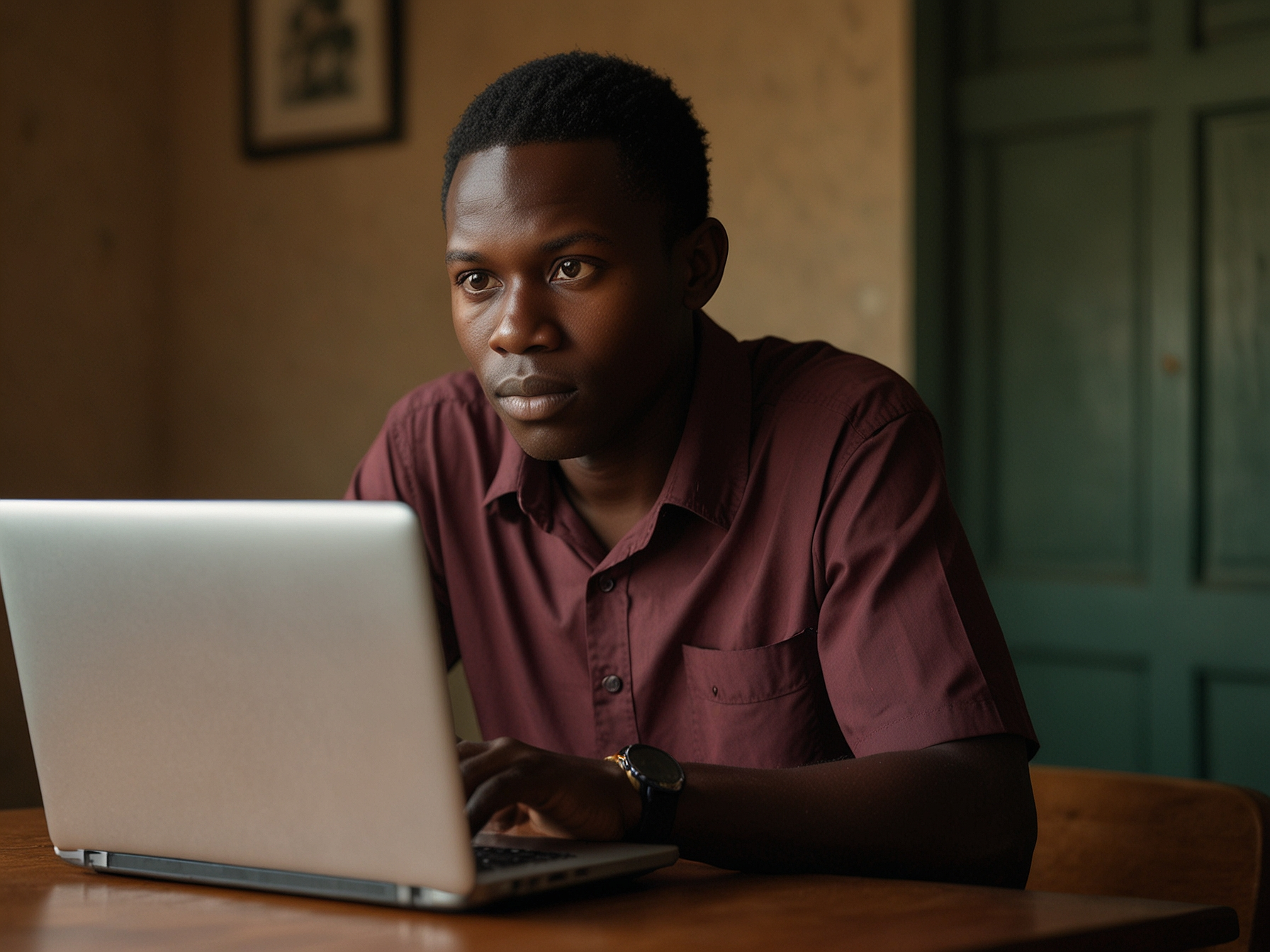 User signing up on desktop
