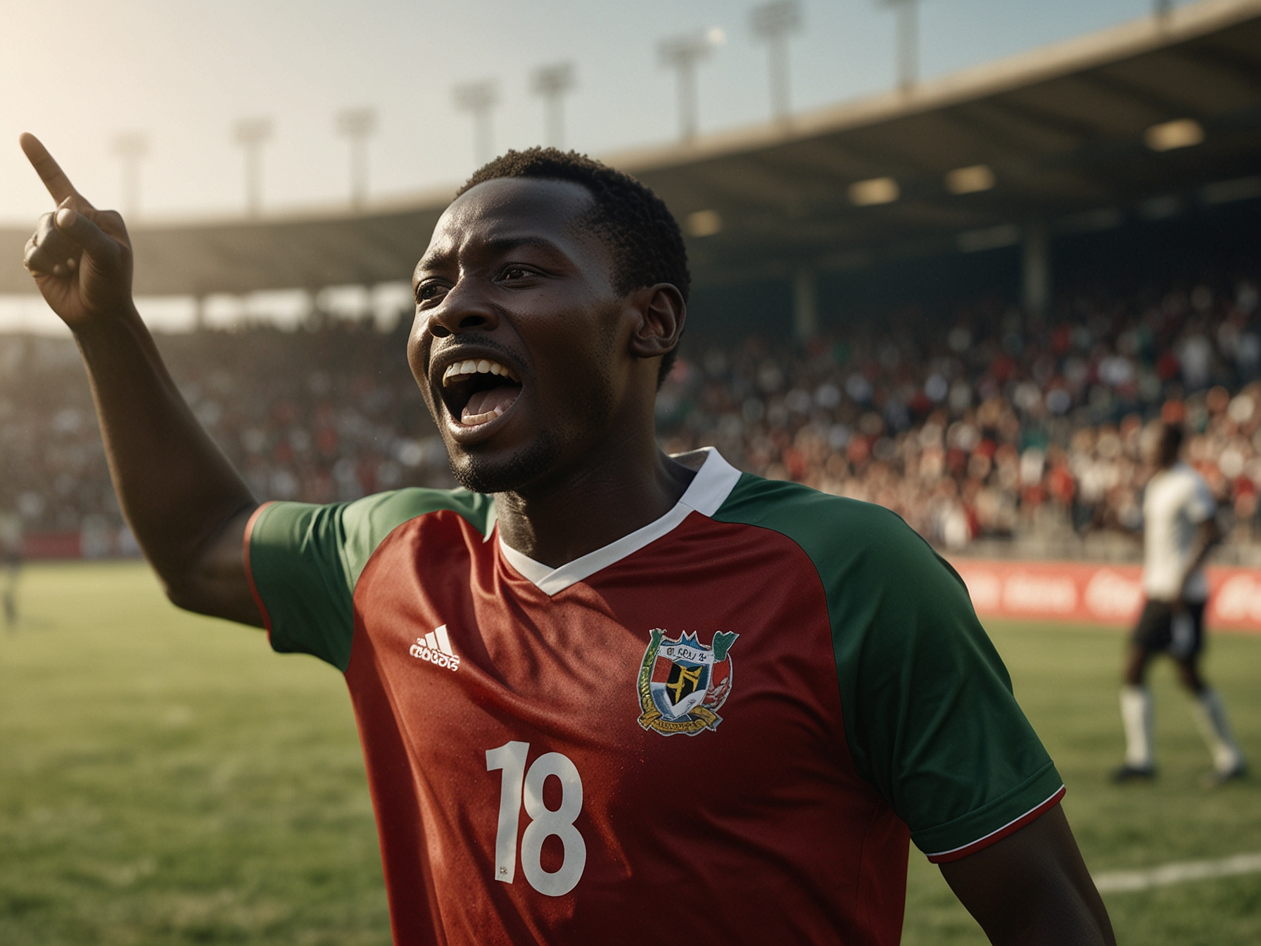 Athlete celebrating a victory